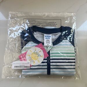 NWT - Boys Rugged Butts one piece zippered rash guard with UPF 50+